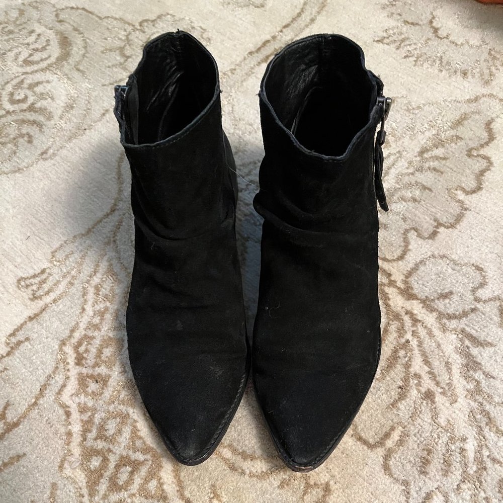 Charles black suede bootie